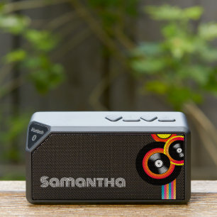 Retro Vinyl Record Monogram Bluetooth Speaker