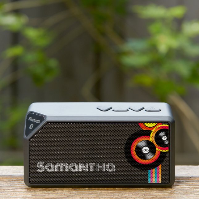 Retro Vinyl Record Monogram Bluetooth Speaker (Insitu(Outdoor))