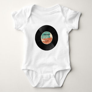 Retro Vinyl Record Music Album Baby Bodysuit