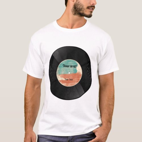 Retro Vinyl Record Music Album Classic  T_Shirt
