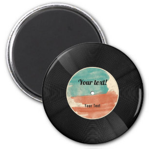 Retro Vinyl Record Music Album  Magnet