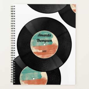 Retro Vinyl Record Music Album Planner