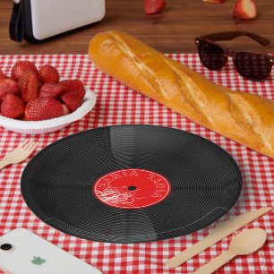 Retro Vinyl Record - Music Lover Paper Plates