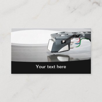 Retro Vinyl Record Music Theme Business Card by Luckyturtle at Zazzle