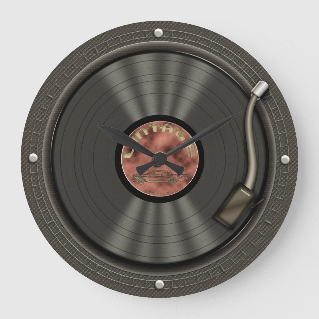 Retro Vinyl Record Music Wall Clock | Zazzle