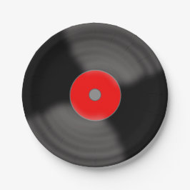 Retro Vinyl Record Party 1950's Music Paper Plates
