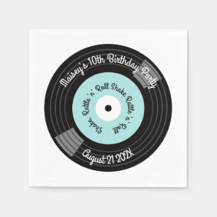 Retro Vinyl Record Party Napkins