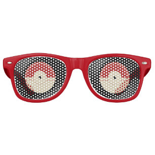 Retro Vinyl Record Party Sunglasses – Music Theme 