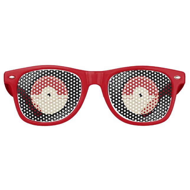 Retro Vinyl Record Party Sunglasses – Music Theme  (Front)