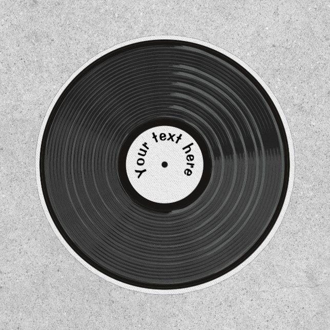 Retro Vinyl Record Patch (Front)
