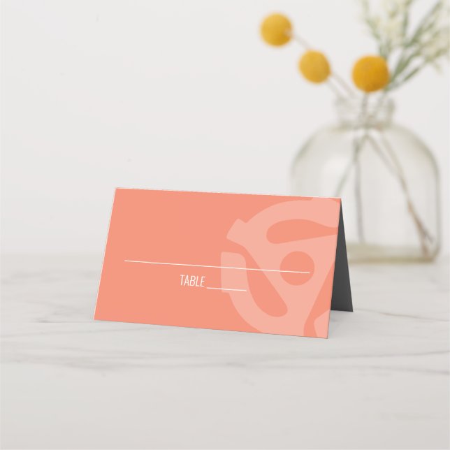 Retro Vinyl Record Place Card (Front)