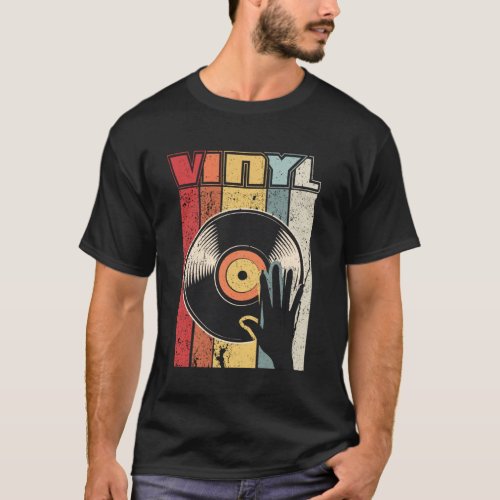 Retro Vinyl Record Player Analog Player Turntable T_Shirt