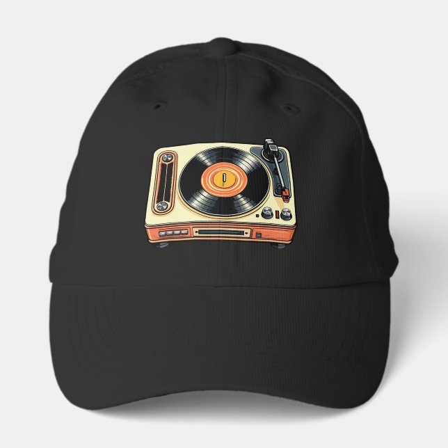Retro Vinyl Record Player Performance Cap (Front)