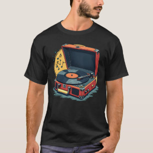 Retro Vinyl Record Player Vibes T-Shirt