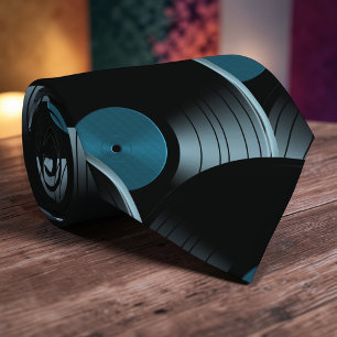 Retro Vinyl Record Pop Culture Necktie Necktie Tie