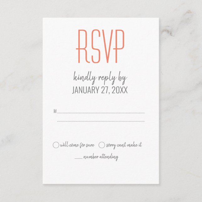 Retro Vinyl Record RSVP Enclosure Card (Front)