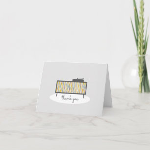Retro Vinyl Record Thank You Card