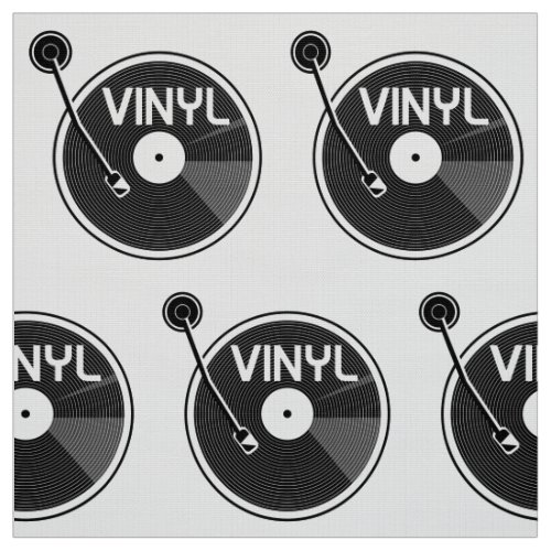 Retro Vinyl Record Turntable Fabric