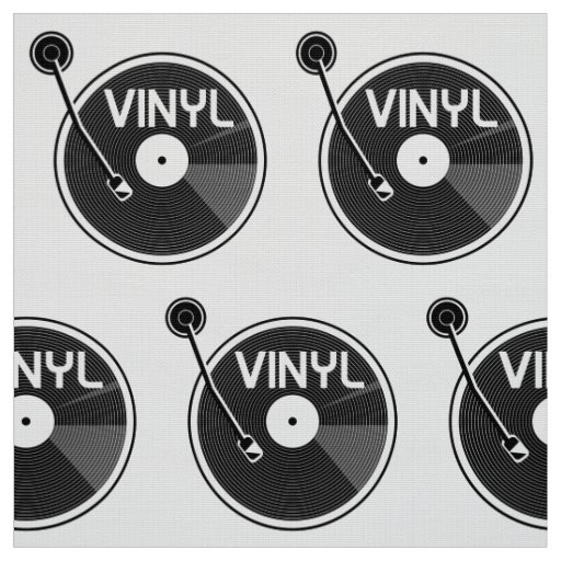Retro Vinyl Record Turntable Fabric