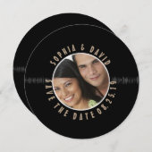 Retro Vinyl Record Wedding PHOTO SAVE THE DATE (Front/Back)