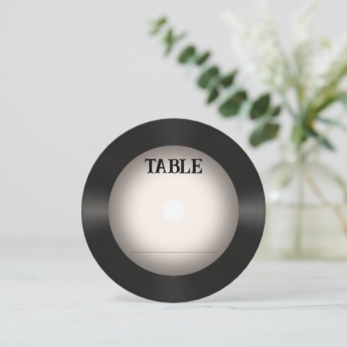 Retro Vinyl Record Wedding Place Card