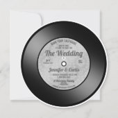 Retro Vinyl Record Wedding Save the Date Invitation (Front)