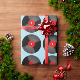 Retro Vinyl Record Wrapping Paper