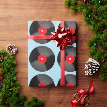 Retro Vinyl Record Wrapping Paper by suncookiez at Zazzle