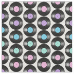 Retro Vinyl Records Colorful Pattern Design Fabric