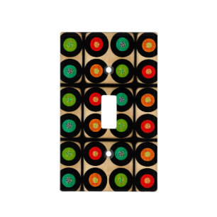 Retro Vinyl Records Custom Light Switch Cover