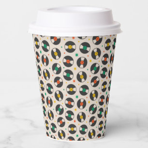 Retro Vinyl Records Paper Cups