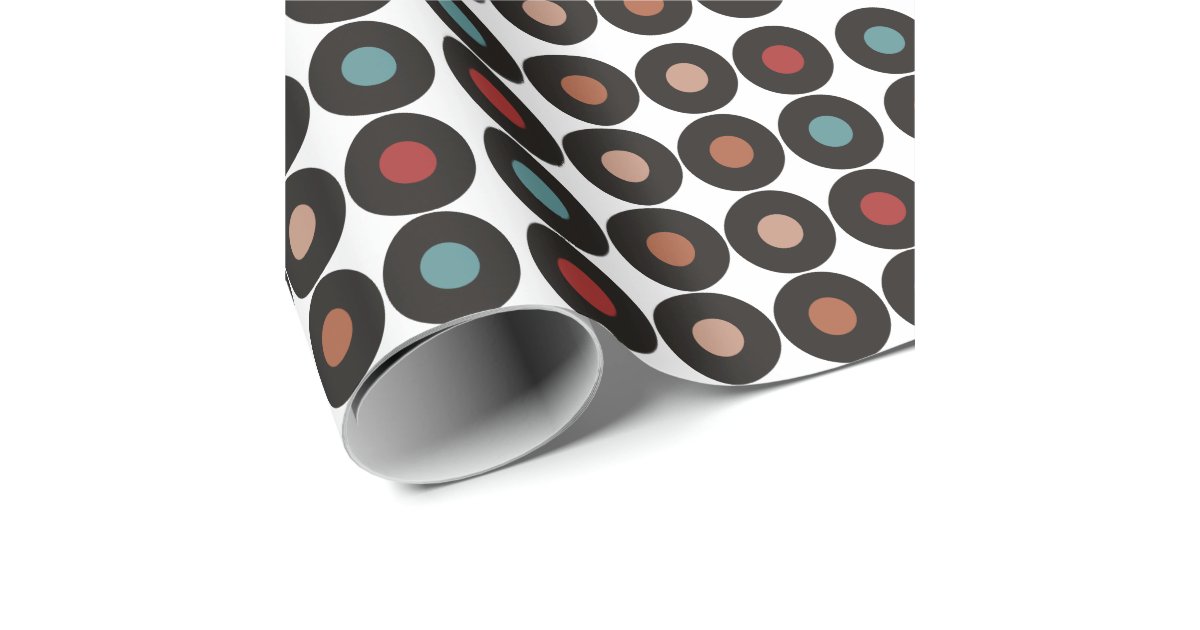 Retro Vinyl Records Sixties Musical Birthday Wrapping Paper | Zazzle