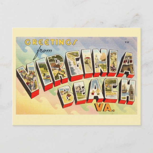 Retro Virginia Beach  Postcard (Front)
