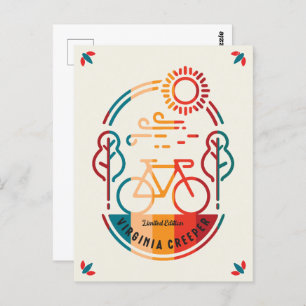 Retro Virginia Creeper Bike Trail  Postcard