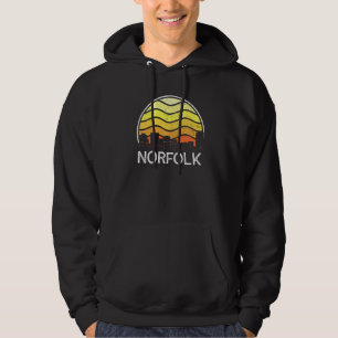 Retro Virginia Norfolk Visitors Skyline Vintage Ur Hoodie