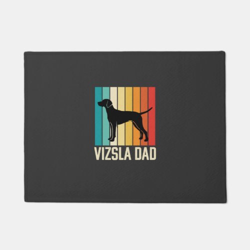 Retro Vizsla Dad Dog Silhouette Doormat