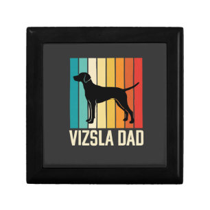 Retro Vizsla Dad Dog Silhouette Gift Box