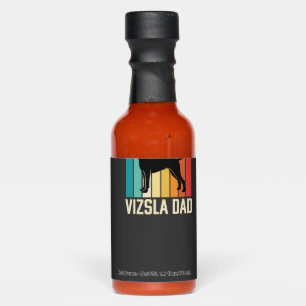 Retro Vizsla Dad Dog Silhouette Hot Sauces