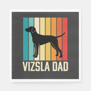 Retro Vizsla Dad Dog Silhouette Napkins