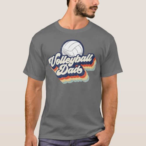 Retro Volleyball Dad Fathers Day T_Shirt