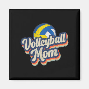 Retro Volleyball Mom Fun Vintage Softball Mom Moth Magnet