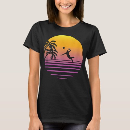 Retro Volleyball Player Gift  Vintage Beach Volle T_Shirt
