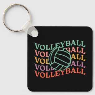 Retro Volleyball Sport Keychain