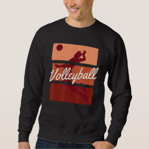 Retro Volleyball Sport Player Coach Vintage Beach  Sweatshirt