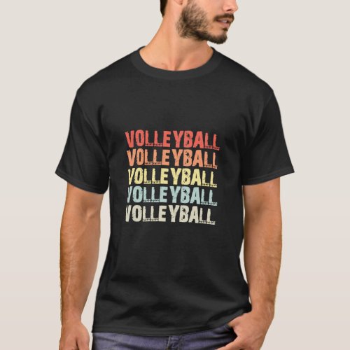 Retro Volleyball  Volley Ball Player T_Shirt