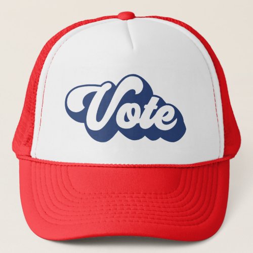Retro Vote  Blue Trucker Hat