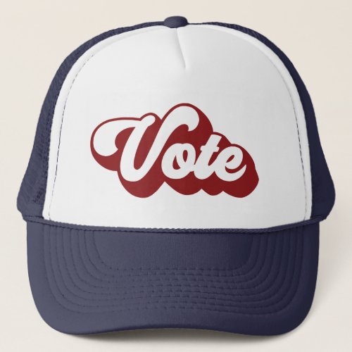 Retro Vote  Red Trucker Hat