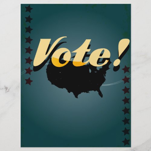 retro voting poster flyer