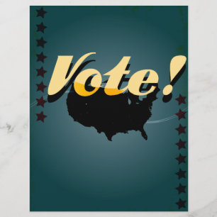 retro voting poster flyer