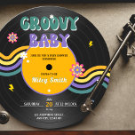Retro Vynil Record Groovy Baby Shower 70s 80s Girl Invitation<br><div class="desc">Baby shower invitations with a twist! Looking for an invitation that's as unique as you are? This vinyl record shaped invitation is the perfect way to let your guests know that this is going to be one wild and interesting party. Whether you're planning a 70s or 80s themed baby shower,...</div>